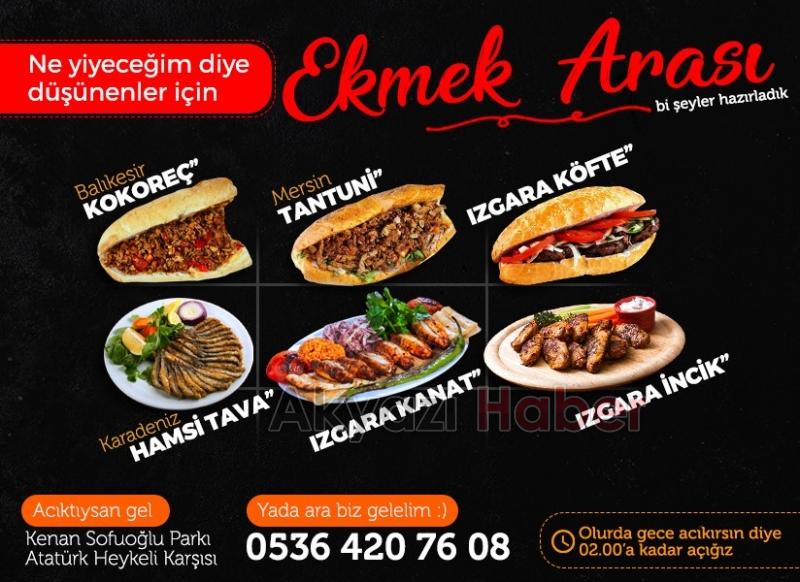 Ekmek Arası çeşitlerini dene tarafını seç