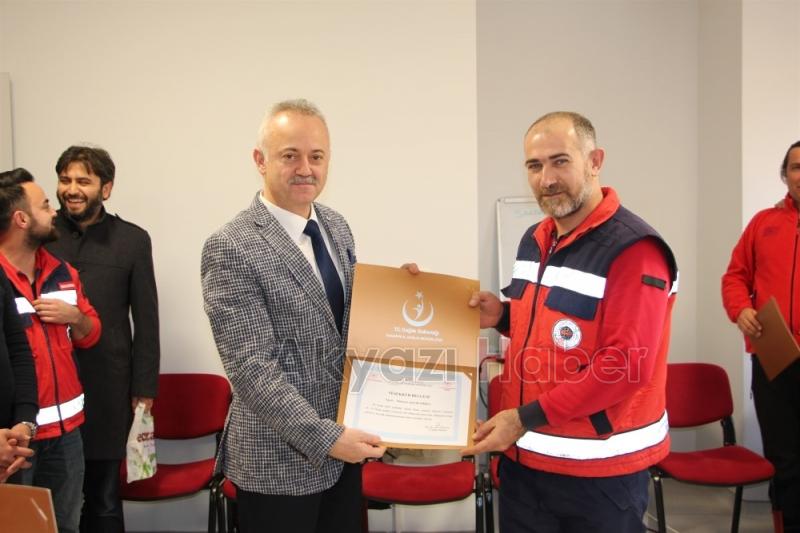 Elazığda görev yapan personele teşekkür belgesi