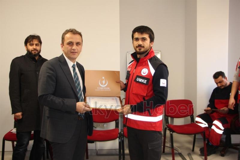 Elazığda görev yapan personele teşekkür belgesi