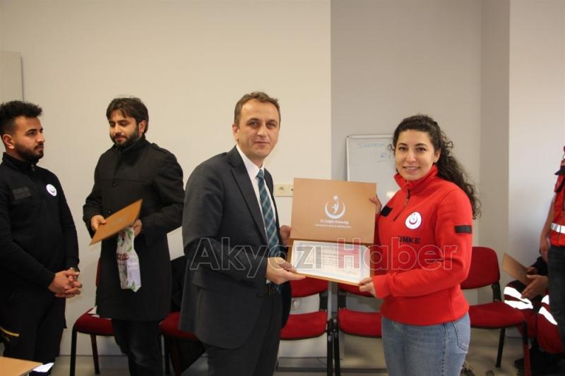 Elazığda görev yapan personele teşekkür belgesi