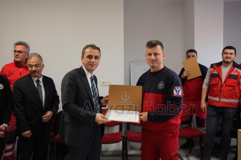 Elazığda görev yapan personele teşekkür belgesi