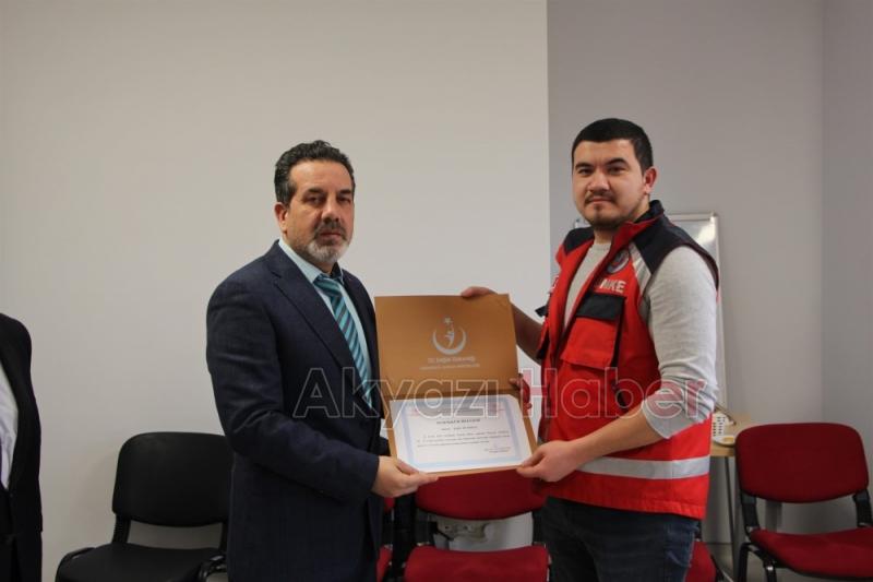 Elazığda görev yapan personele teşekkür belgesi