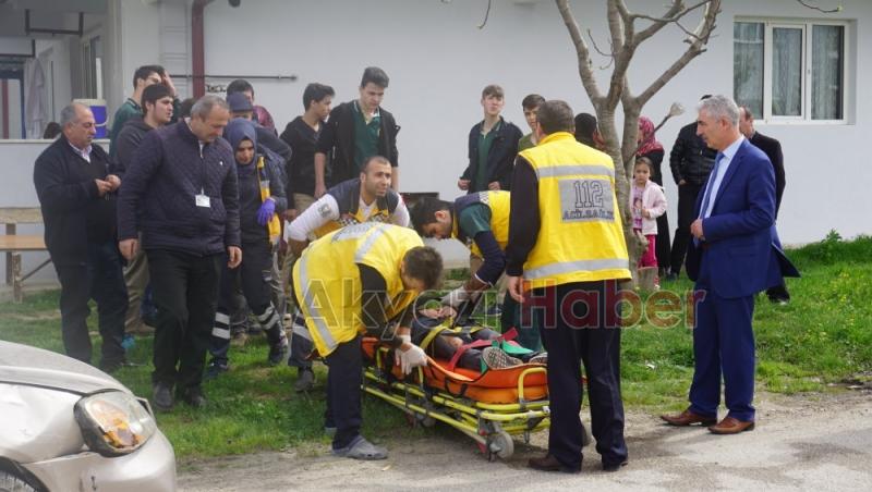 Elektrikli Bisiklet ile Otomobil Çarpıştı