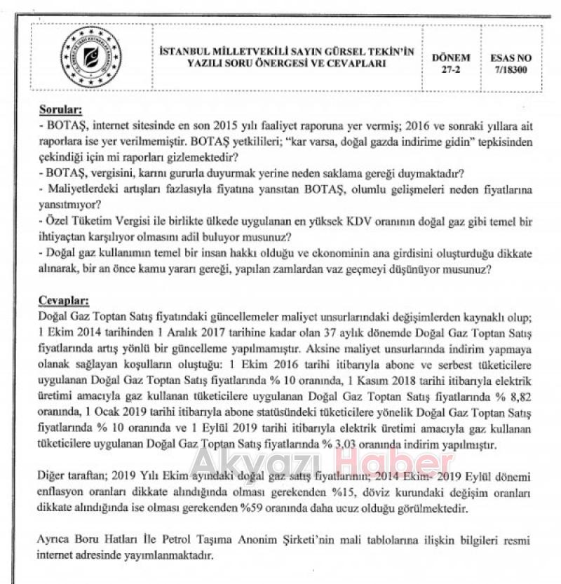 Enerji ve Tabii Kaynaklar Bakanı Fatih Dönmezden açıklama