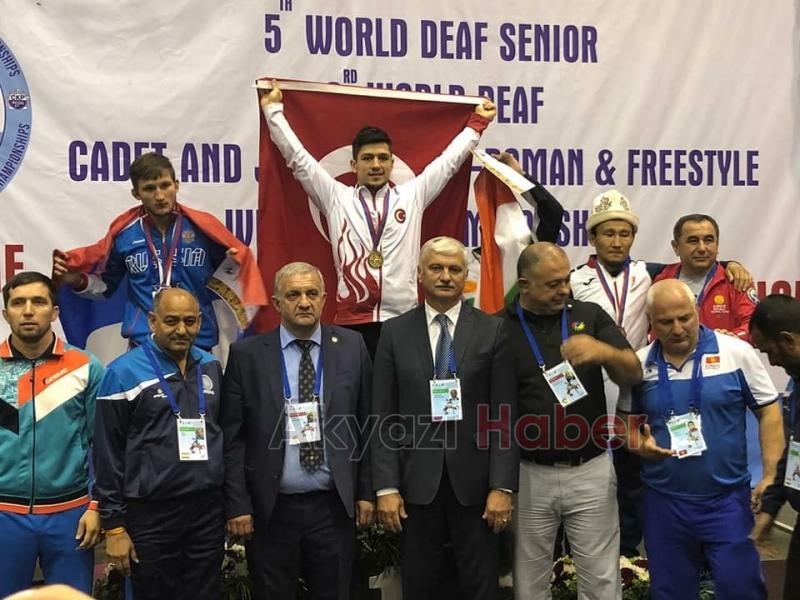  Engellilerin Güreşinde Karapürçekli Onur Dünya Şampiyonu Oldu