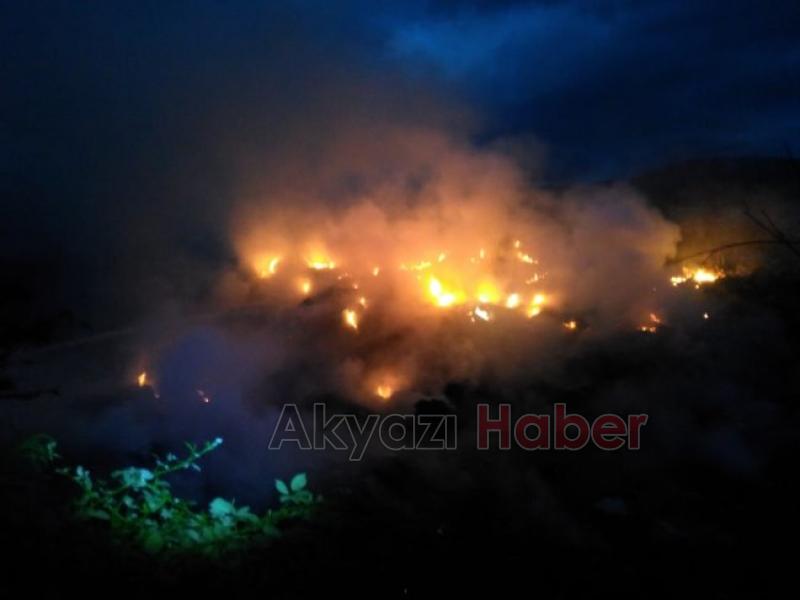 ESKİ ÇÖPLÜKTE ÇIKAN YANGIN KORKUTTU