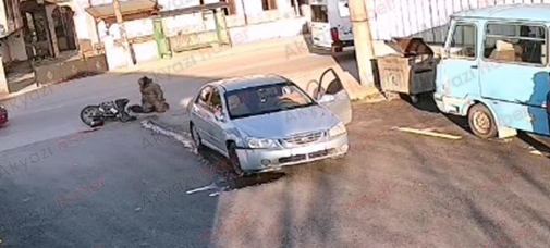 Feci kaza kamerada; Yaralı halde kaçtı