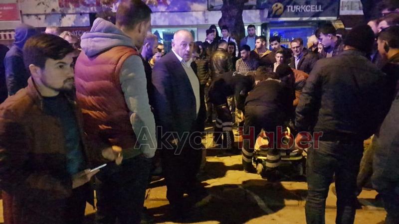 FENALAŞAN YOLCU MİNİBÜSÜ ŞOFÖRÜ HASTANEYE KALDIRILDI