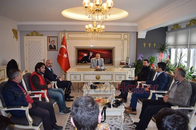 Gazetecilerden Kaymakam Çiçekli’ye Ziyaret