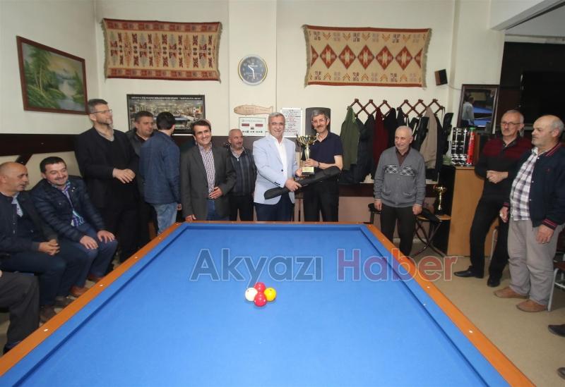 GELENEKSEL AKYAZI 4 TOP BİLARDO TURNUVASINDA FİNAL MAÇI OYNANDI