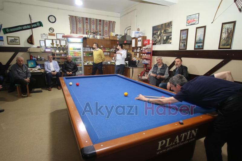 GELENEKSEL AKYAZI 4 TOP BİLARDO TURNUVASINDA FİNAL MAÇI OYNANDI