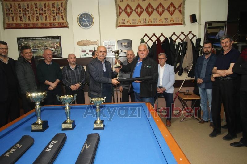 GELENEKSEL AKYAZI 4 TOP BİLARDO TURNUVASINDA FİNAL MAÇI OYNANDI