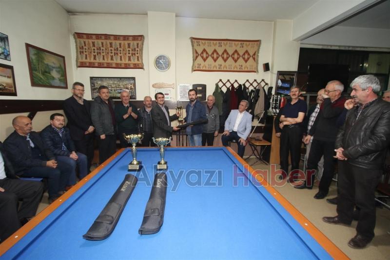 GELENEKSEL AKYAZI 4 TOP BİLARDO TURNUVASINDA FİNAL MAÇI OYNANDI