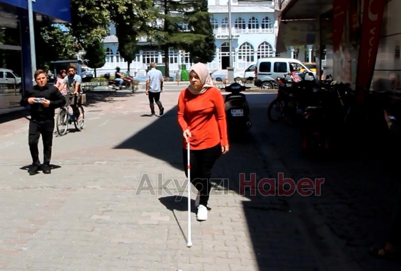 Görme engelli Şevval Yaşadığı sıkıntıları Akyazı Habere anlattı