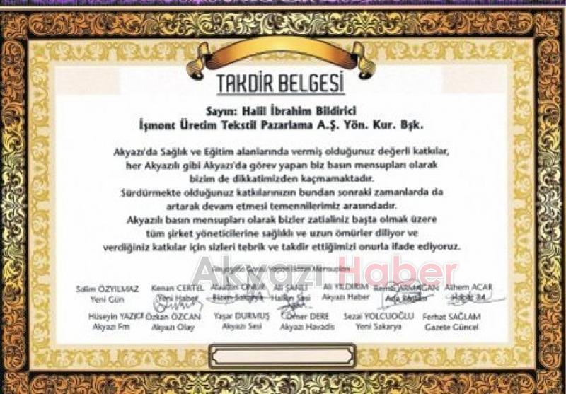 Halil Bildiriciye Gazetecilerden Ödül