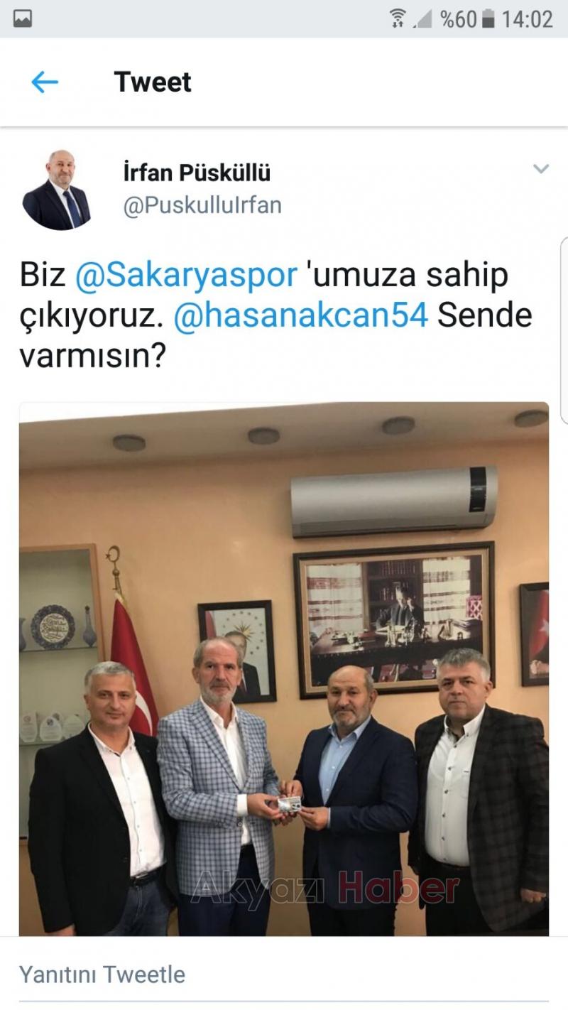 Hasan Akcan’dan Sakaryaspor’a Destek