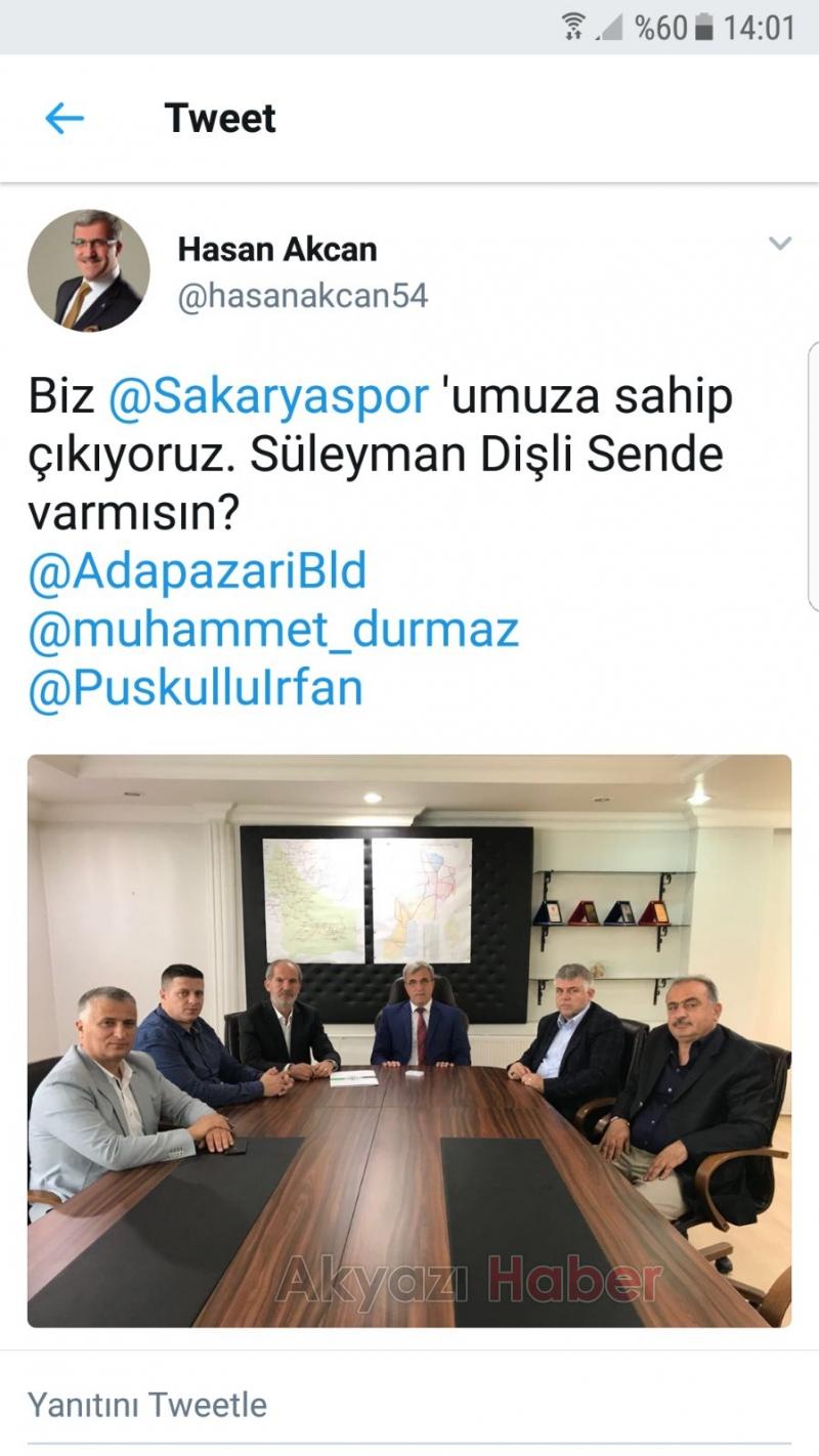 Hasan Akcan’dan Sakaryaspor’a Destek