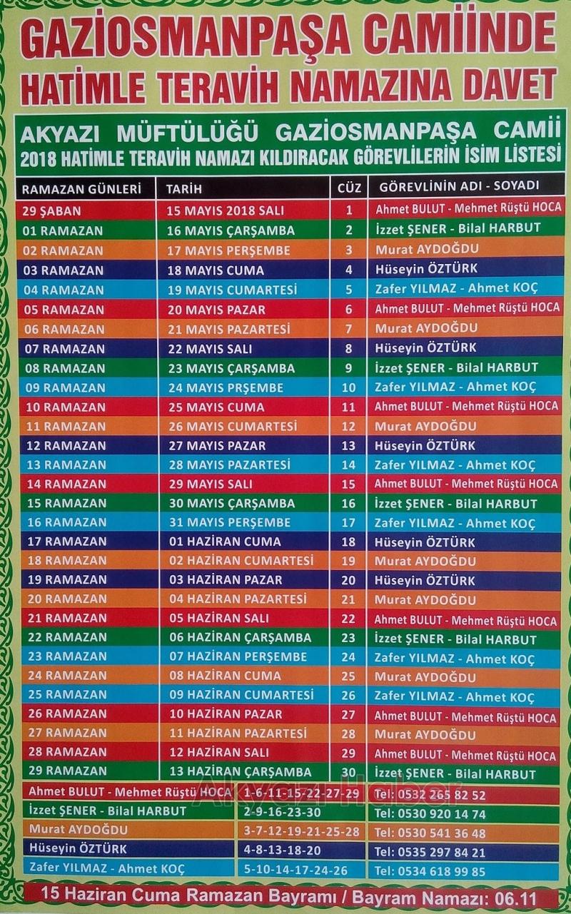 Hatimle Teravih Namazı Bu Camide Kılınacak