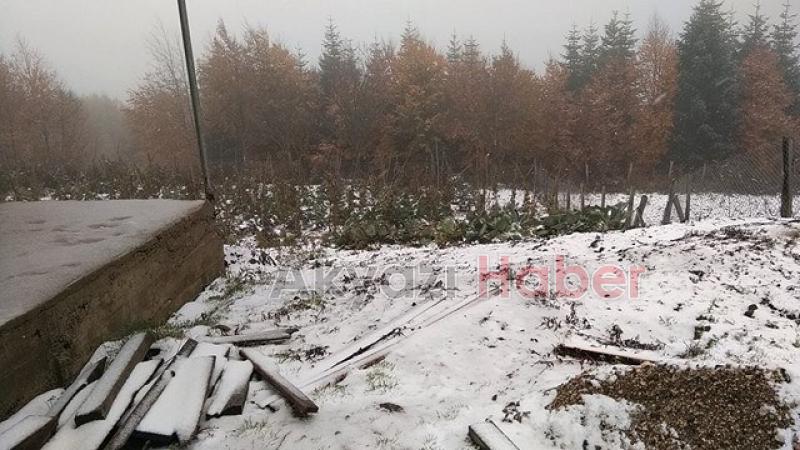 Havaların aniden soğumasıyla kar yağdı 
