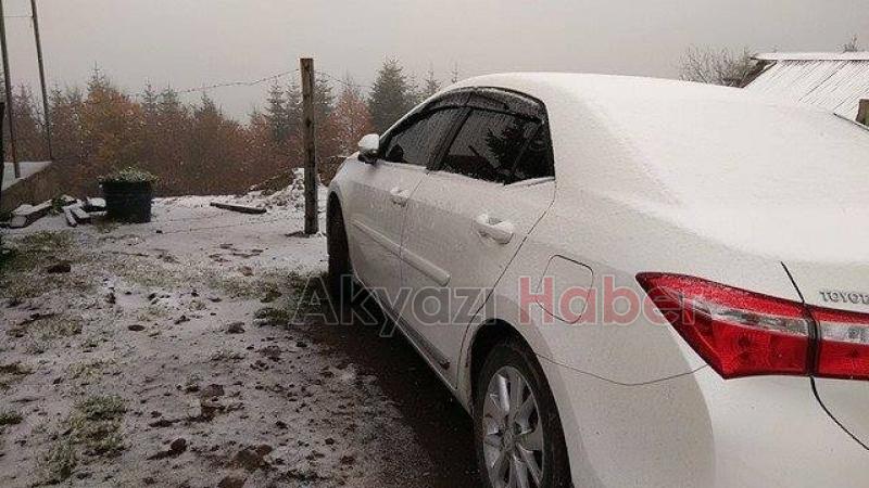 Havaların aniden soğumasıyla kar yağdı 