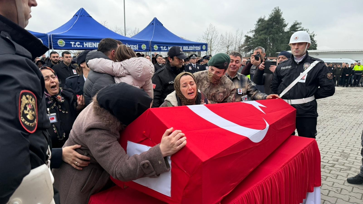 Hayatını kaybeden polis için tören düzenlendi
