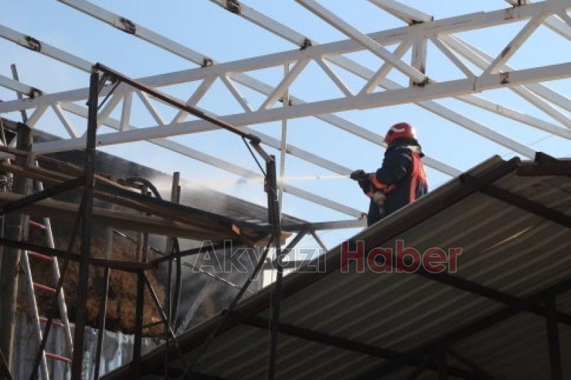 Hayvan Çiftliği Samanlığında yangın