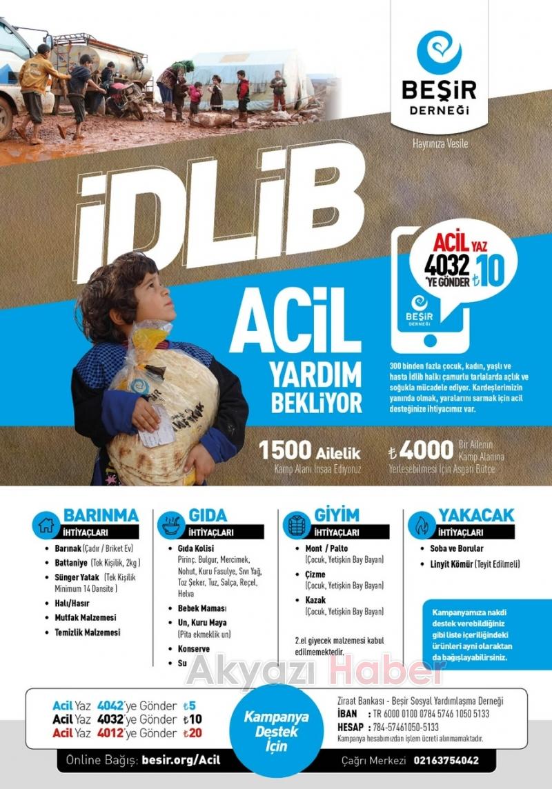 İdlib Acil Yardım Bekliyor