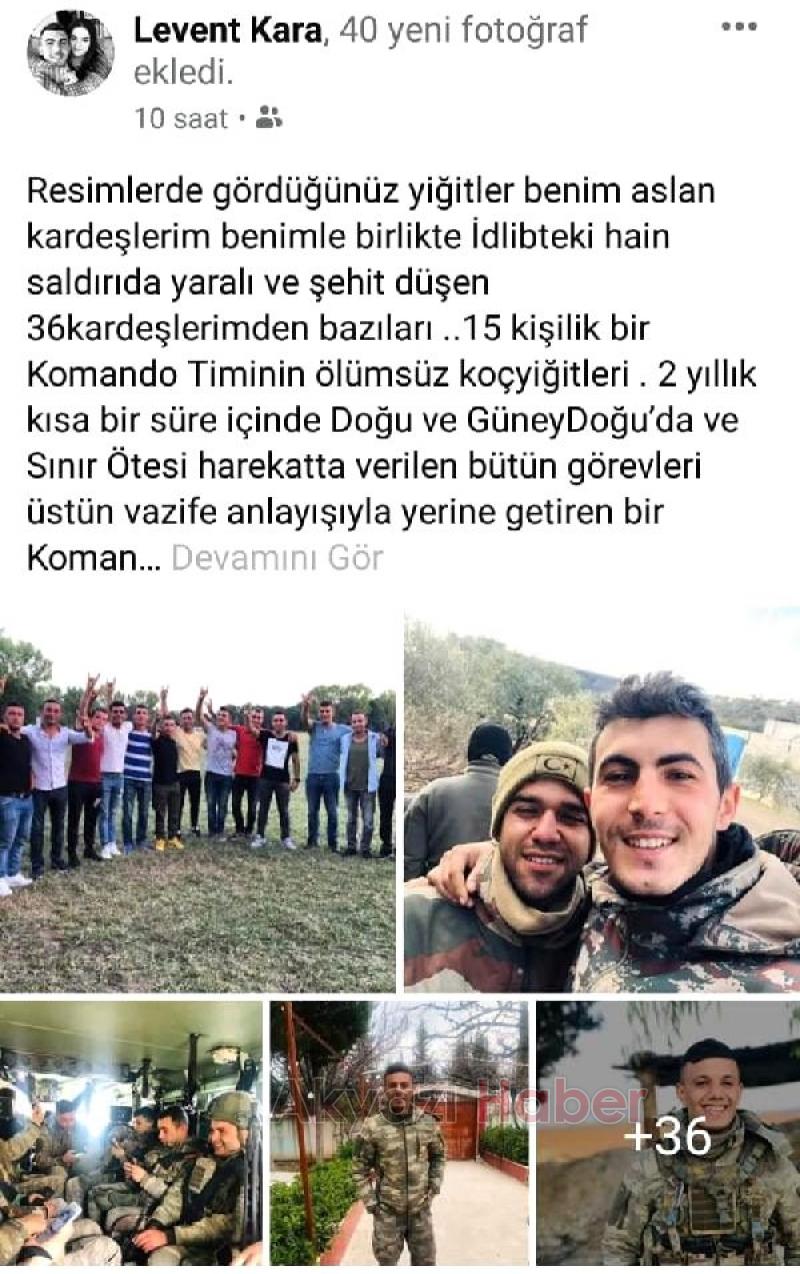 İdlib gazisi Uzman Çavuş Levent Karadan duygulandıran paylaşım