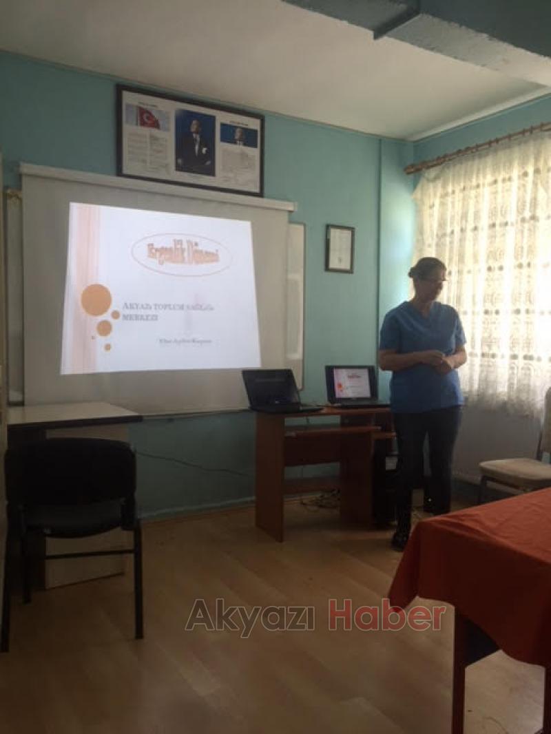 İlçe Sağlık Ekiplerinden Taşburun Yatılı Kuran Kursu Öğrencilerine Seminer