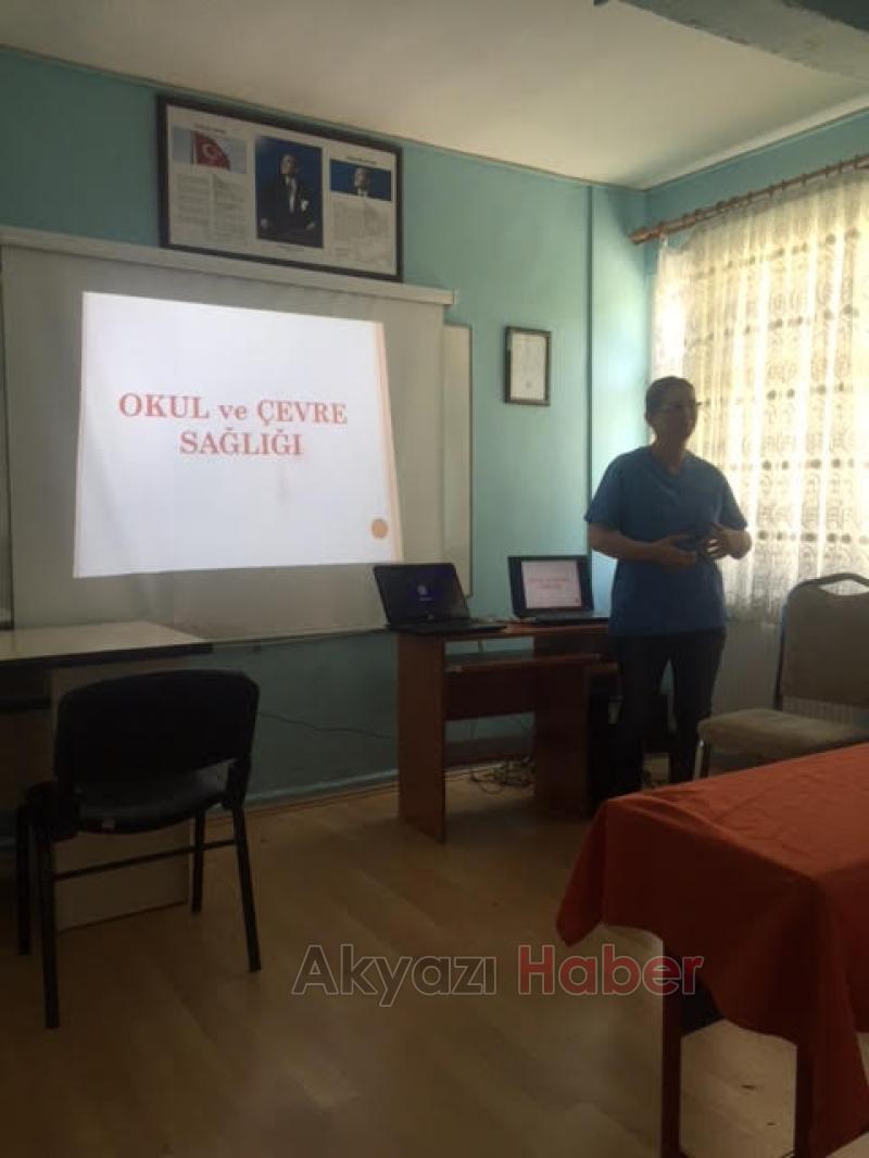 İlçe Sağlık Ekiplerinden Taşburun Yatılı Kuran Kursu Öğrencilerine Seminer