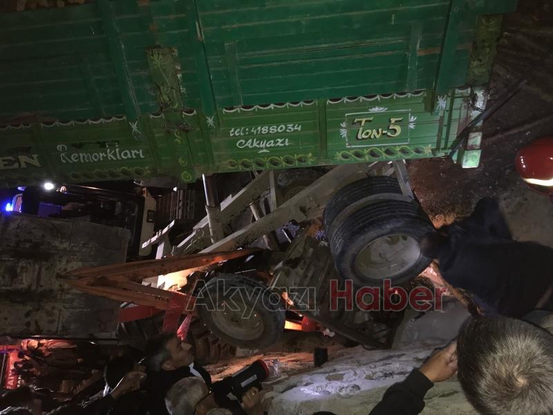 İnanılmaz kaza, 1,5 saatte kurtarıldı