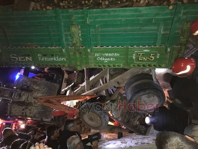 İnanılmaz kaza, 1,5 saatte kurtarıldı