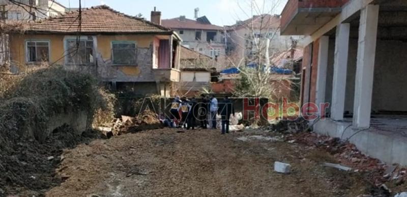 İnşaatta dehşet anları  inşaat işçisi akıma kapıldı 