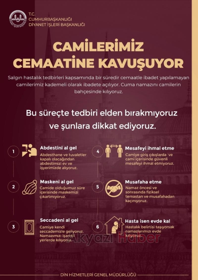 İşte Cuma namazı için alınacak tedbirler