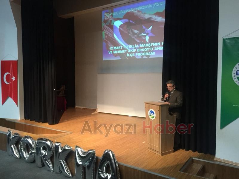 İstiklal Marşının Kabulü ve Mehmet Akif Ersoyu anma programı düzenlendi