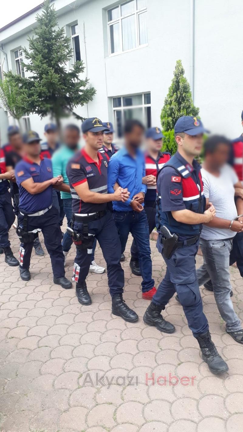 Akyazı jandarma hırsızlık çetesini çökertti