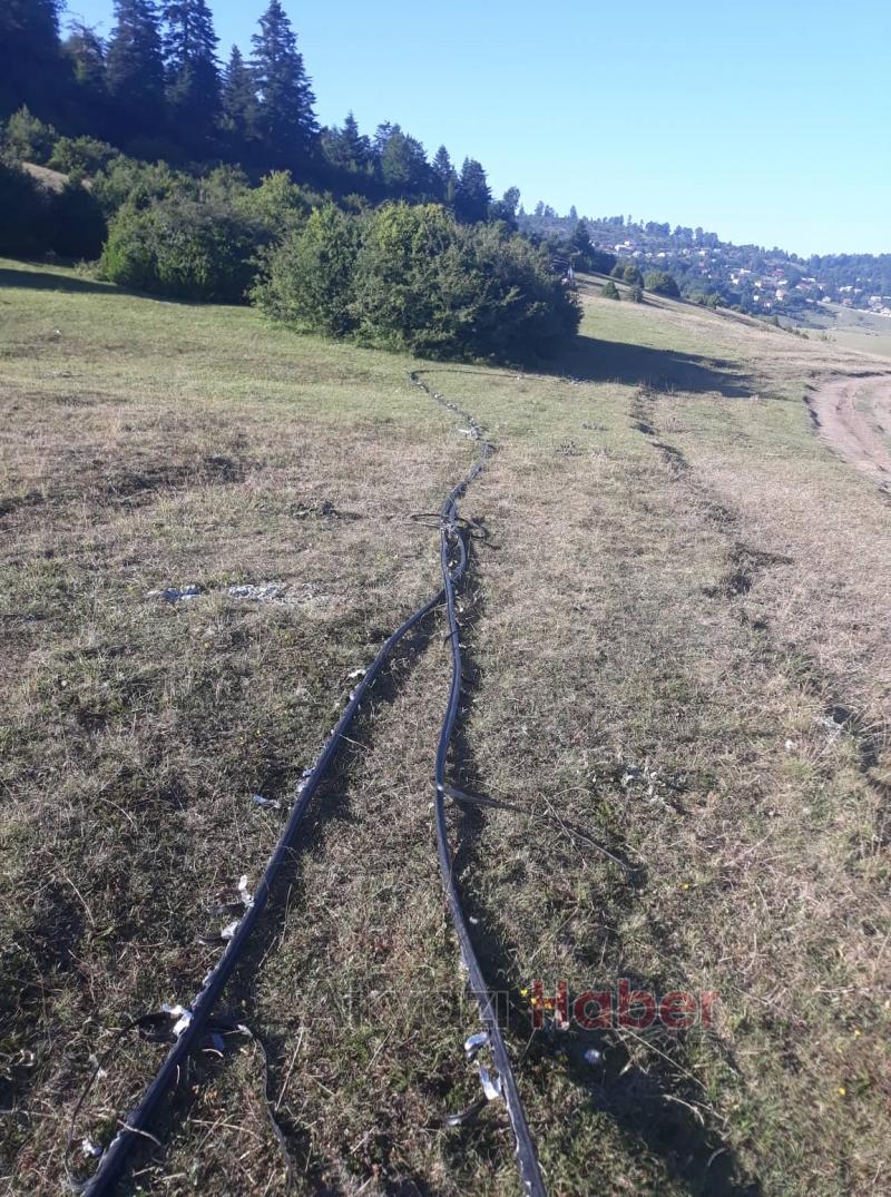 Kabloları Sultanpınar Yaylasına Getirip Ayıkladılar