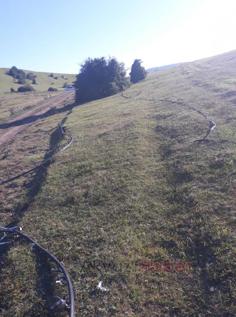 Kabloları Sultanpınar Yaylasına Getirip Ayıkladılar