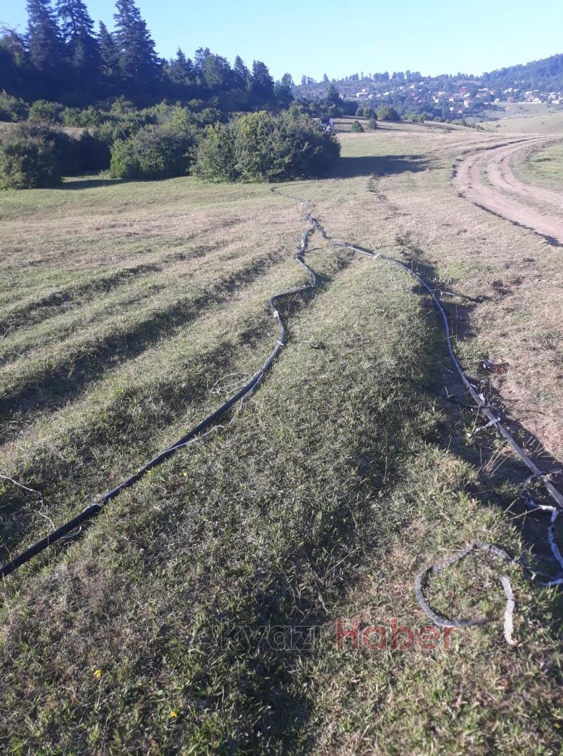 Kabloları Sultanpınar Yaylasına Getirip Ayıkladılar