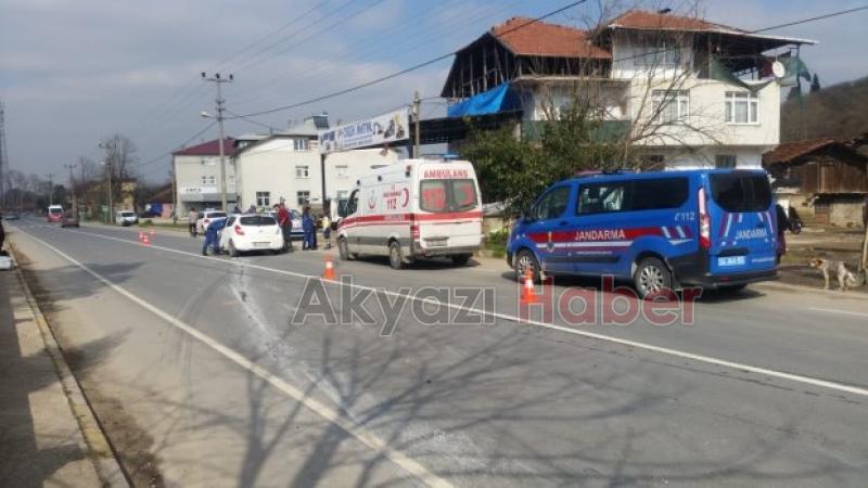 Karaçalılık yolunda Korku dolu anlar Mezarlık duvarına çarptı