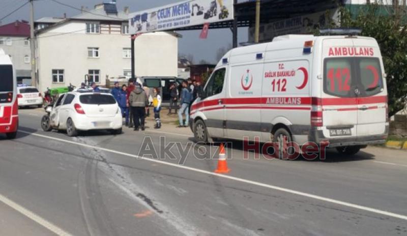 Karaçalılık yolunda Korku dolu anlar Mezarlık duvarına çarptı