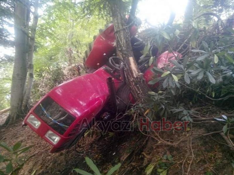 Karapürçek'te traktör devrildi