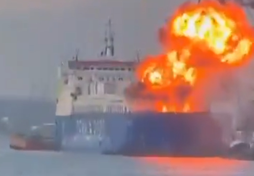 Karasu'dan giden gemiye saldırının görüntüsü ortaya çıktı