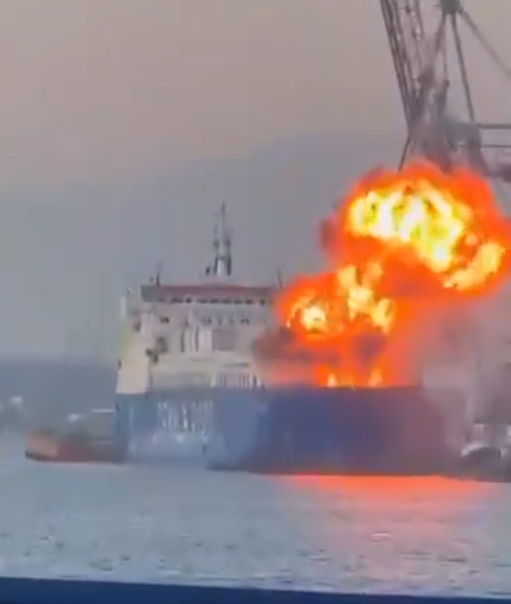 Karasu'dan giden gemiye saldırının görüntüsü ortaya çıktı