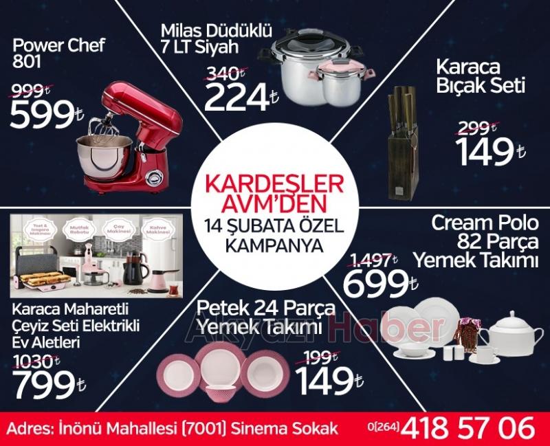 Kardeşler AVM’den 14 Şubat’a Özel Kampanya