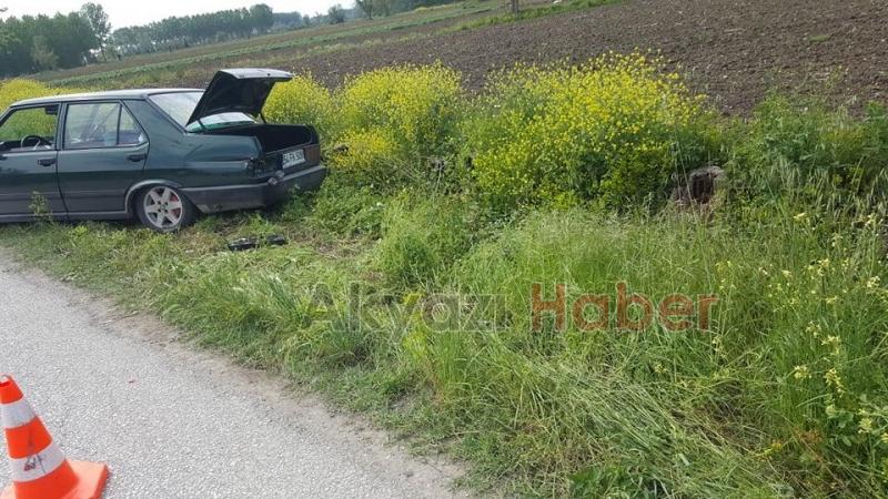 Karşı yöne geçip otomobille çarpıştı