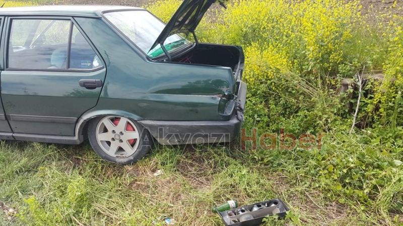 Karşı yöne geçip otomobille çarpıştı