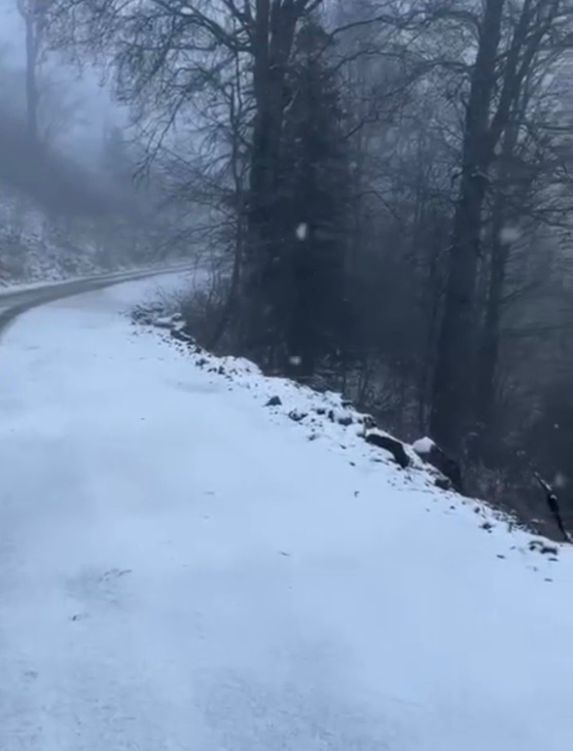 Kartepe'ye kar yağdı