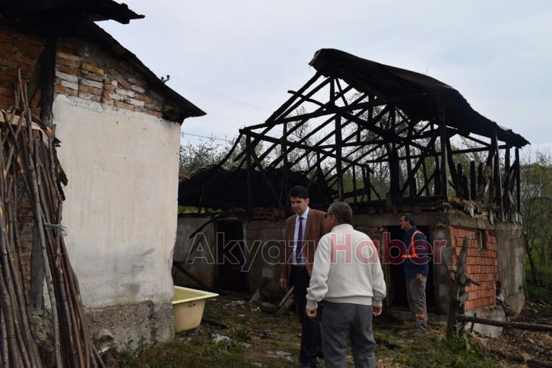 Kaymakam Kalaylı Yanan Ev ve Samanlıkta İnceleme Yaptı