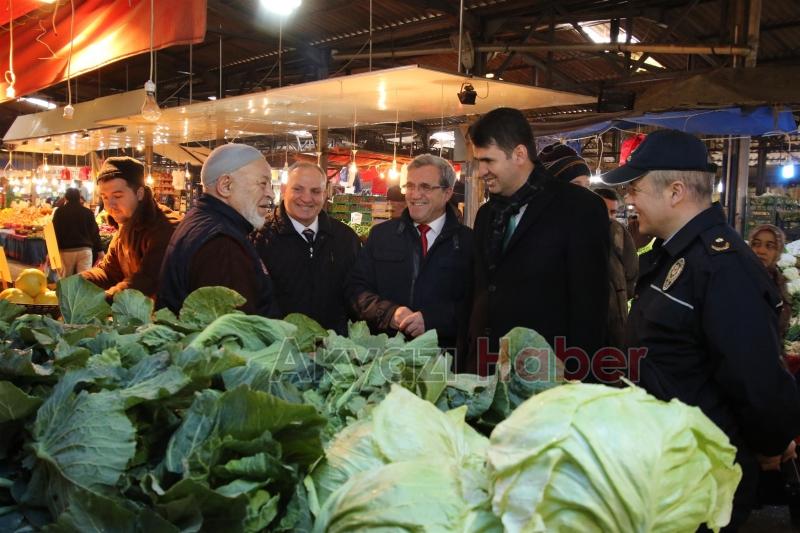 KAYMAKAM VE BAŞKANDAN PAZARYERİ ZİYARETİ